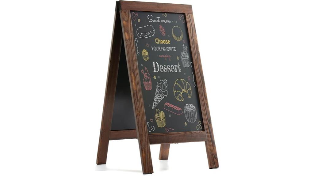 rustic brown pine sandwich board