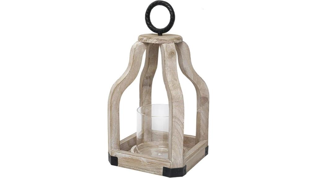 rustic farmhouse candle lantern