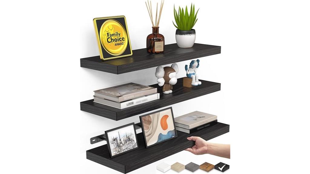 rustic wall mounted shelves