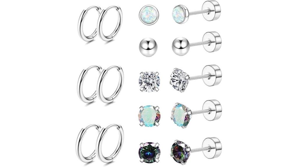sensitive steel ear jewelry
