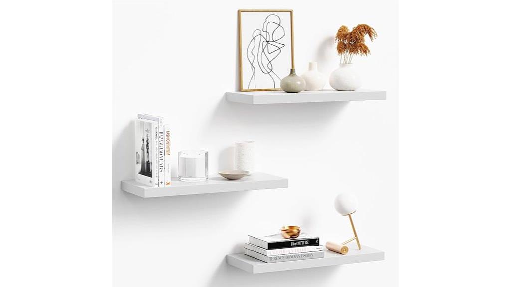 set of 3 floating shelves