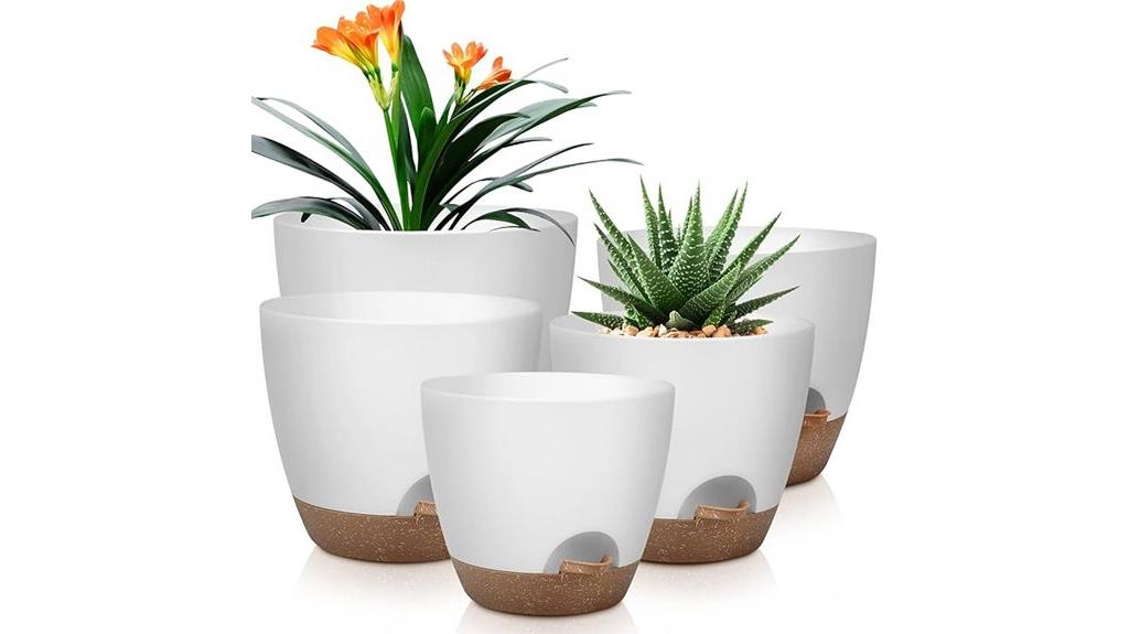 set of five planters