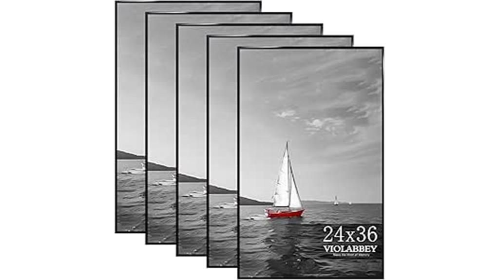 set of five poster frames