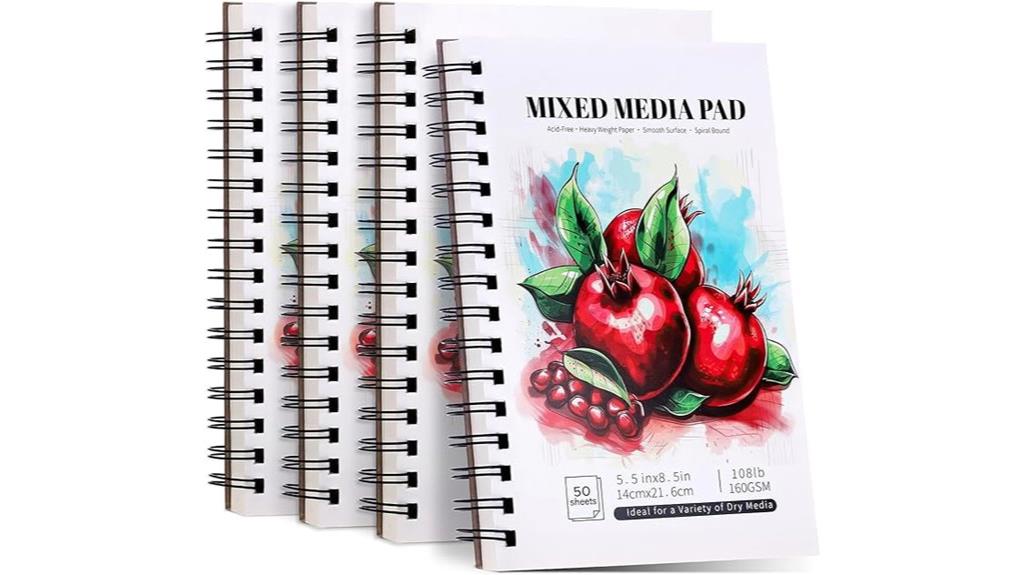 set of four sketchbooks