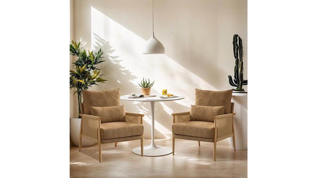 set of two boho chairs