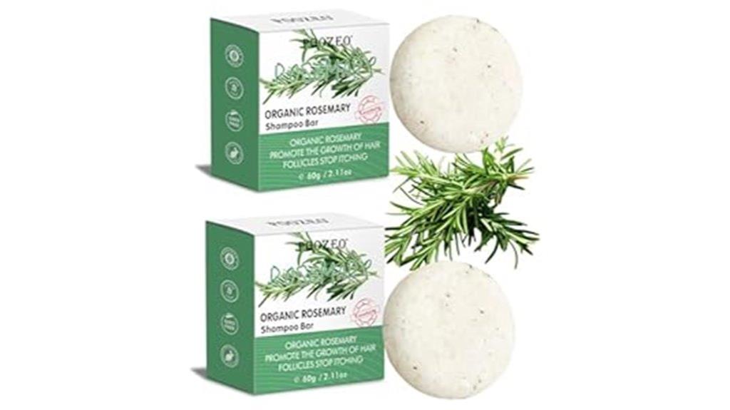 set of two rosemary shampoo bars