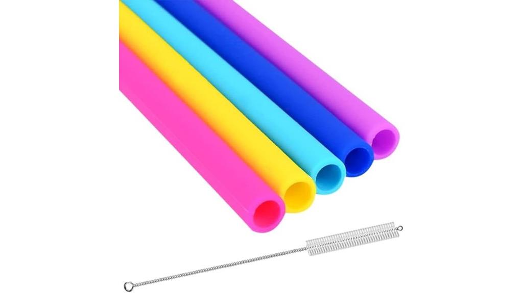 silicone straw set five