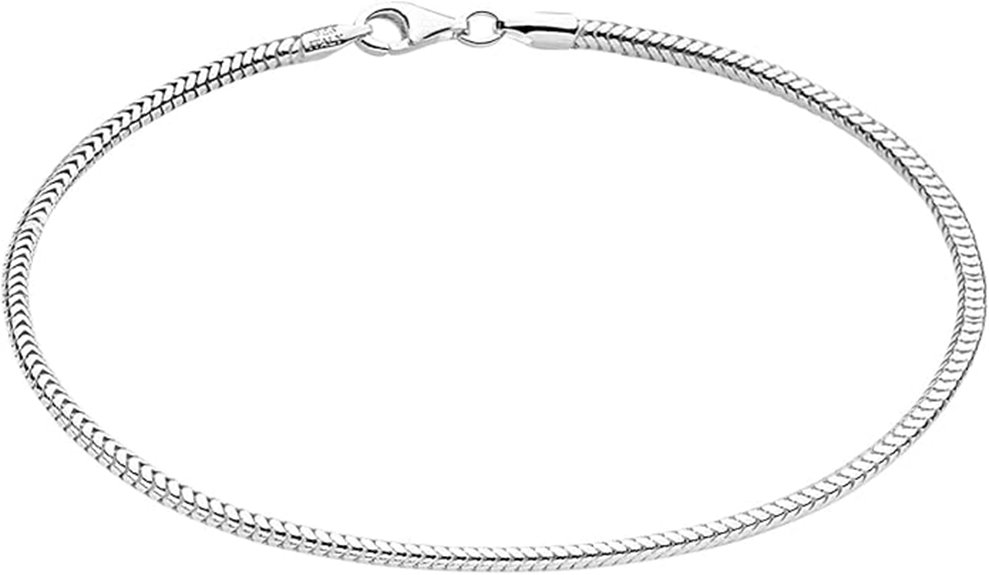 silver snake chain bracelet