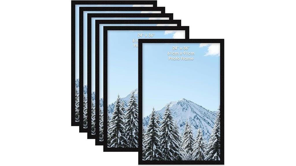 six 24x36 poster frames