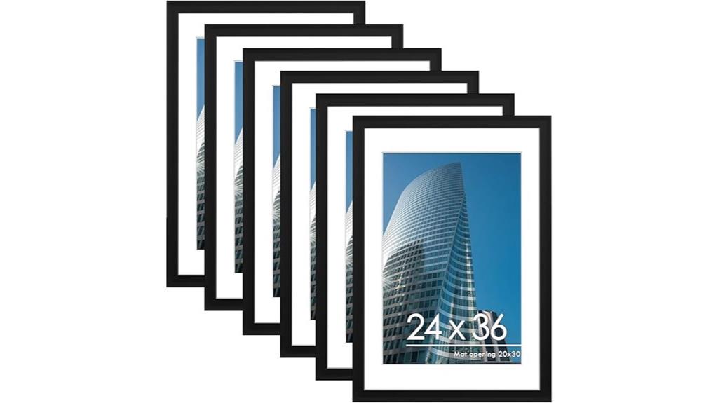 six 24x36 poster frames