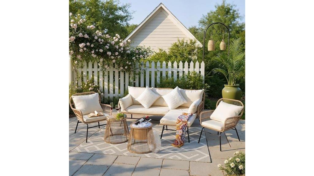 six piece boho patio set