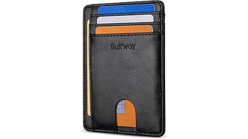 slim rfid leather wallet
