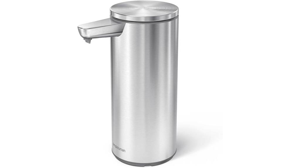 small stainless steel soap dispenser
