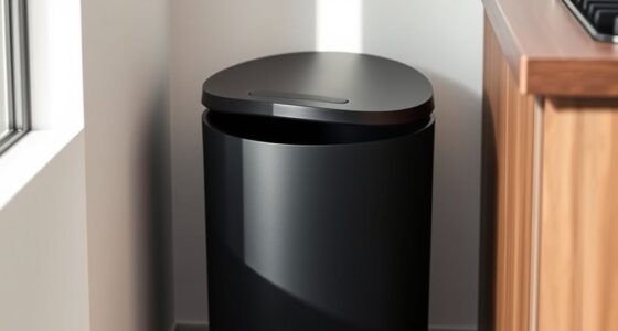 space saving odor controlled trash cans