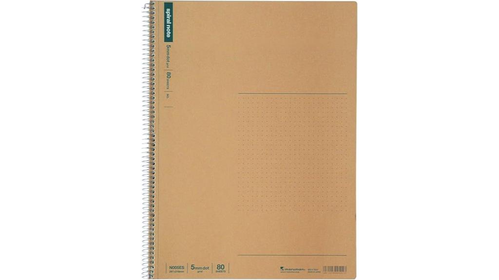spiral dot grid notebook