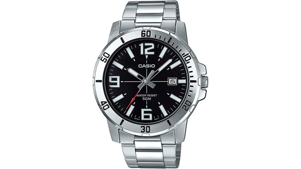 sporty black dial watch
