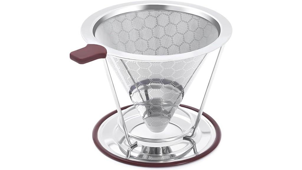 stainless steel pour over dripper