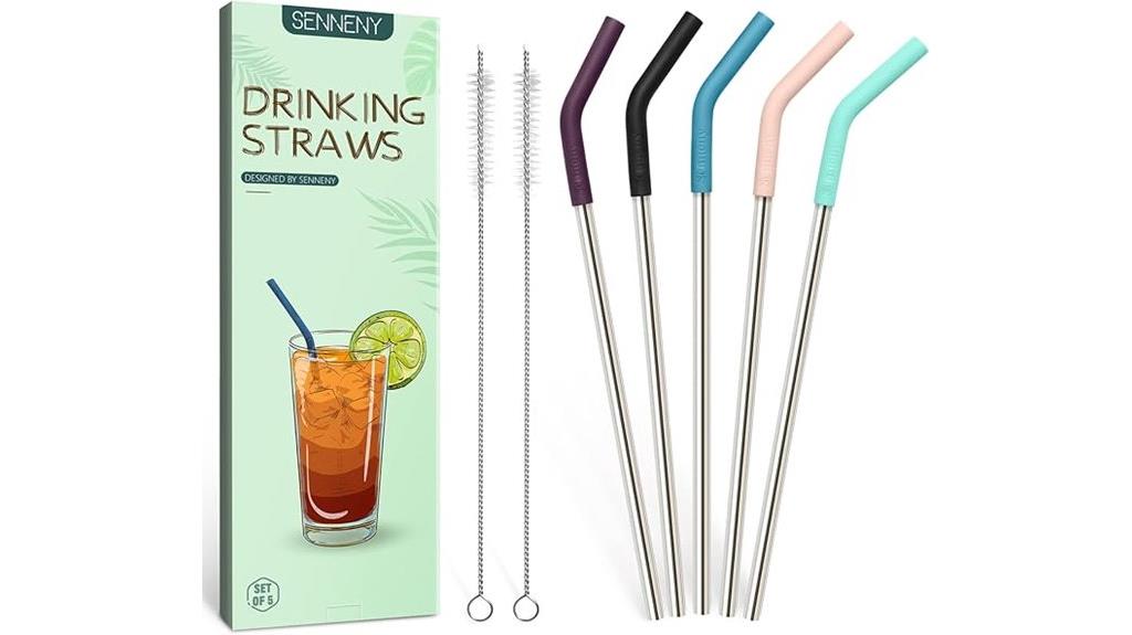 stainless steel straws set