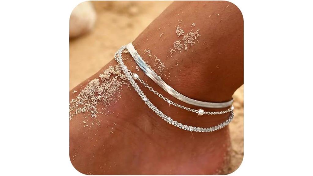 sterling silver ankle bracelet