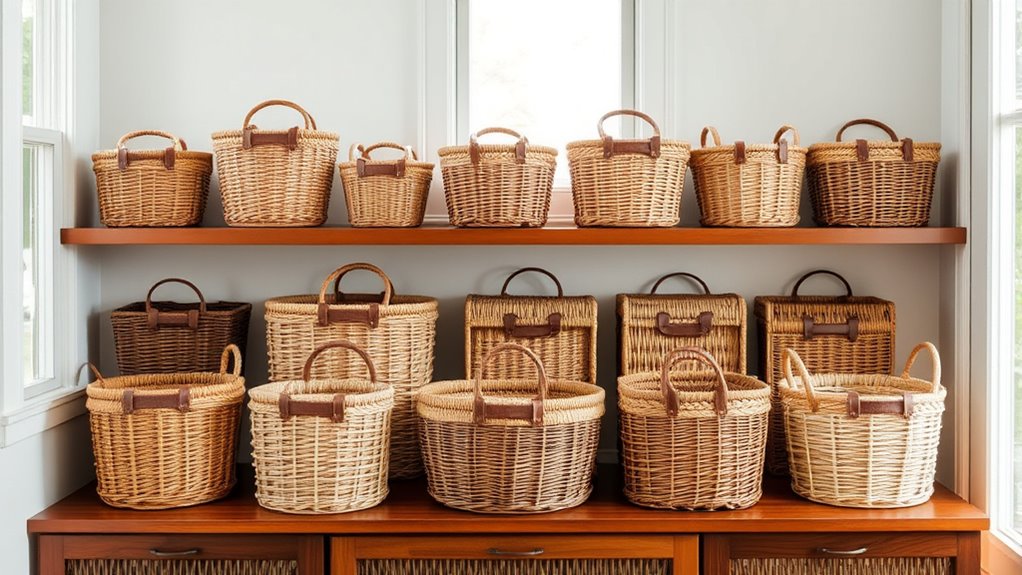 stylish and functional wicker baskets
