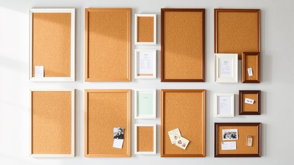 stylish framed cork boards