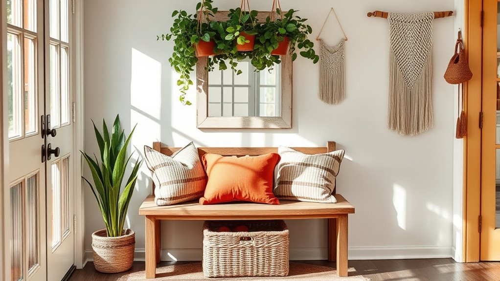 stylish functional boho benches