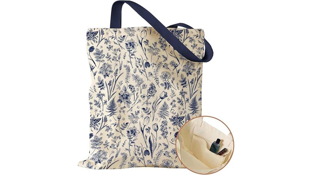 stylish tote with inner pocket