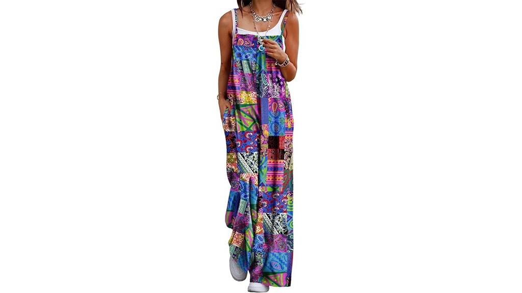 summer boho wide leg jumpsuits