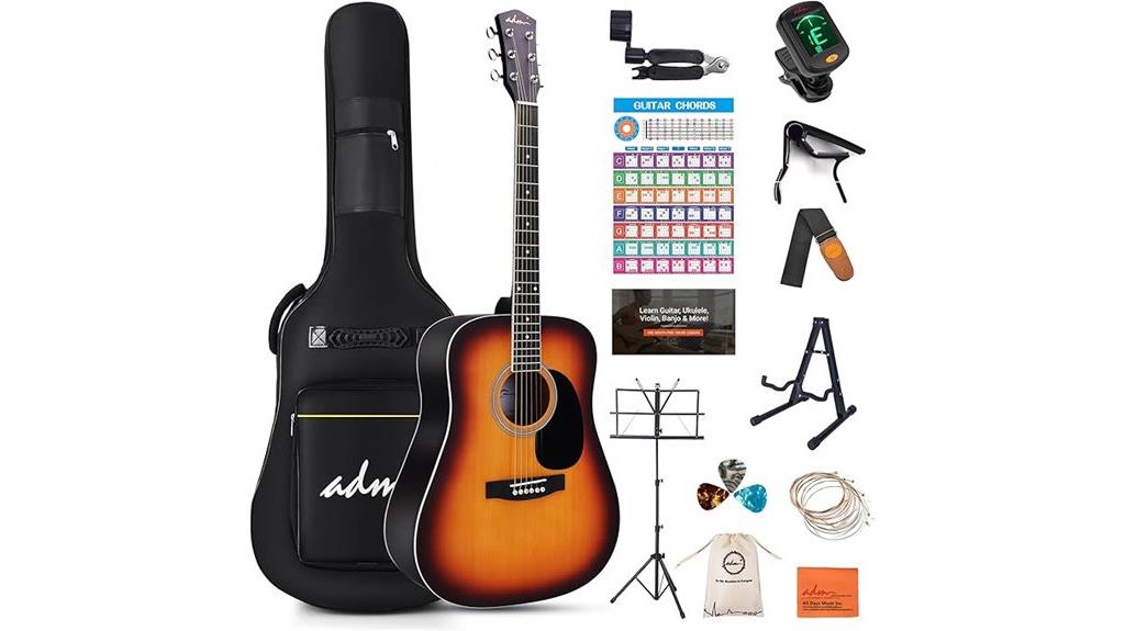 sunburst 41 inch guitar kit