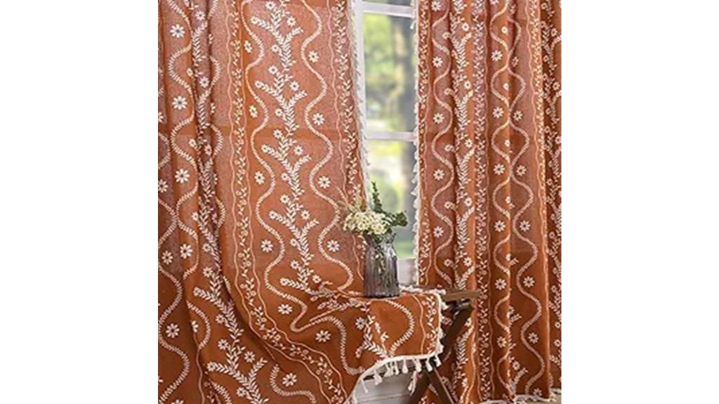 terracotta farmhouse curtains