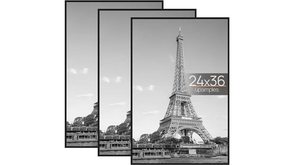 three 24x36 poster frames