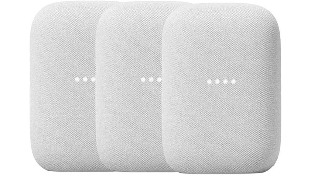 three google nest speakers