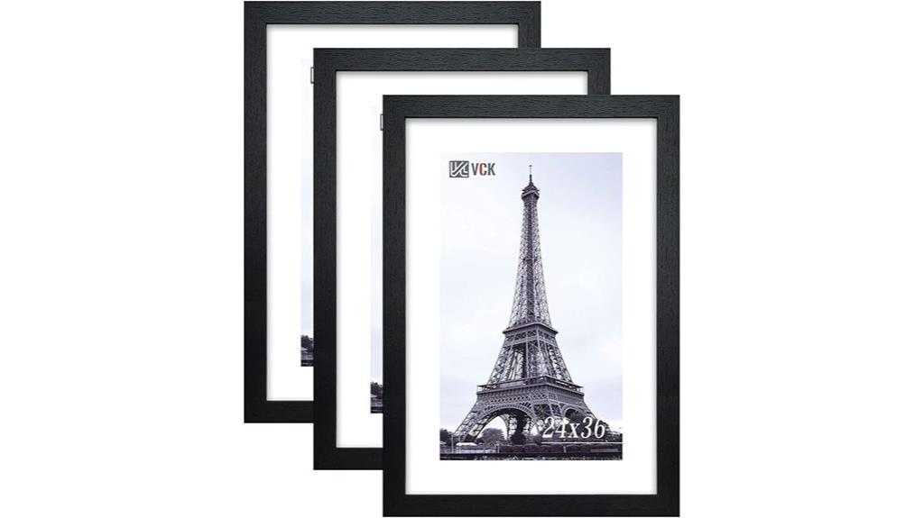 three pack black frames