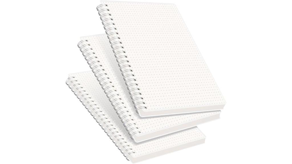 three pack dotted notebooks
