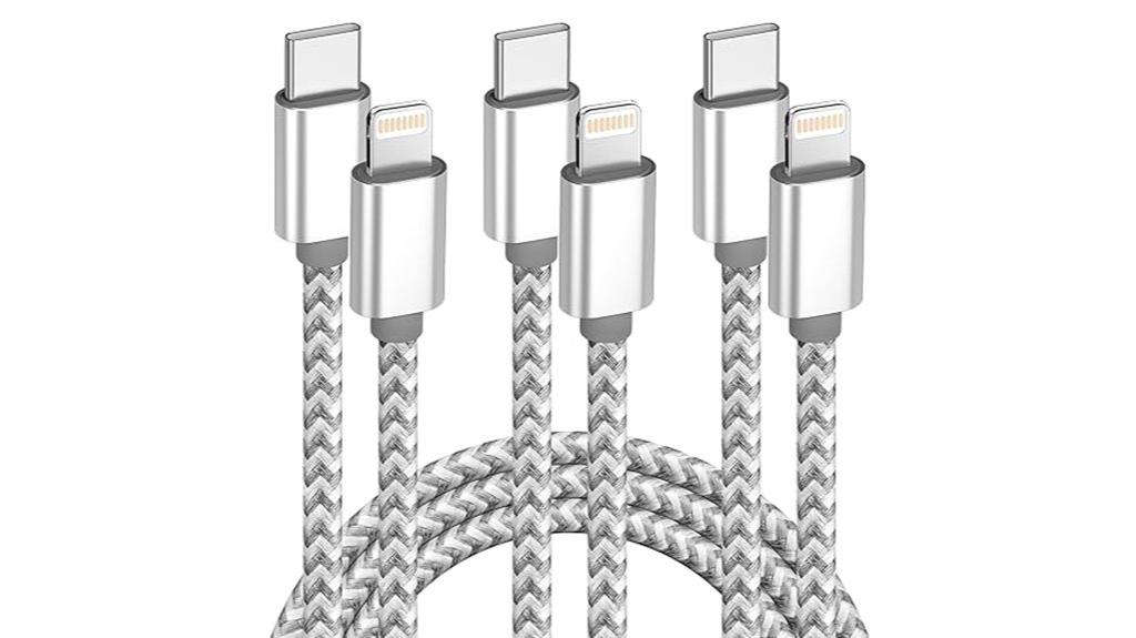 three pack lightning cables