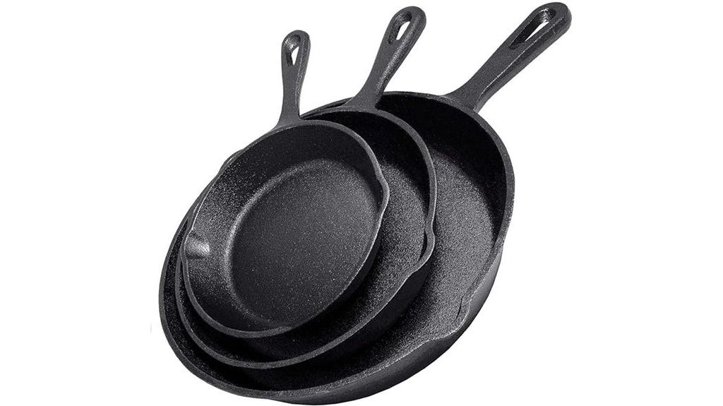 three piece cast iron set