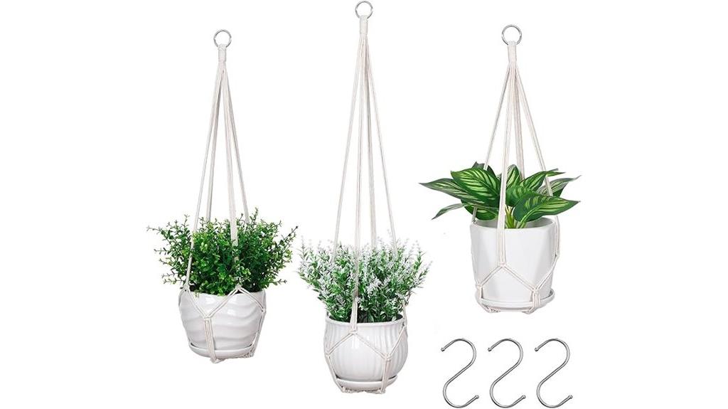 three plant hangers set