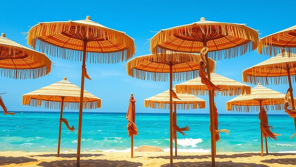 top boho beach umbrellas