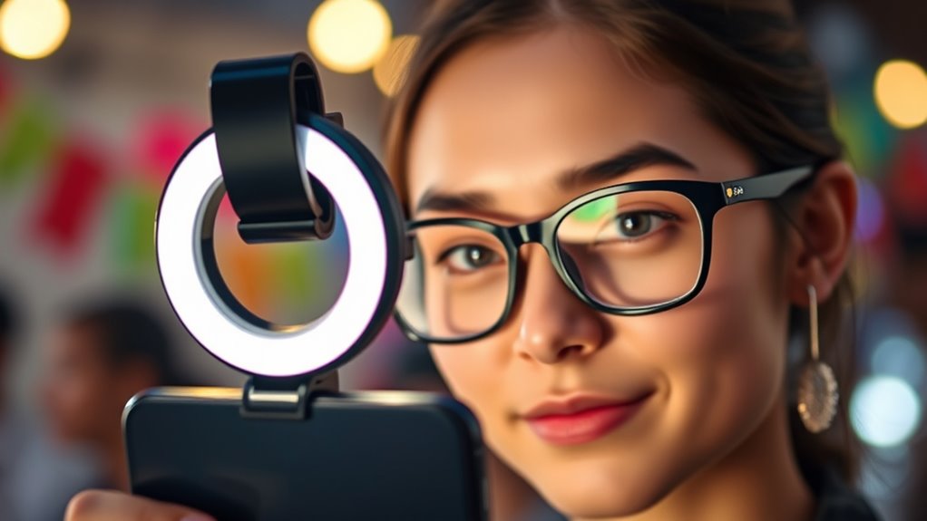 top clip on selfie lights