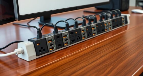 top desk clamp power strips