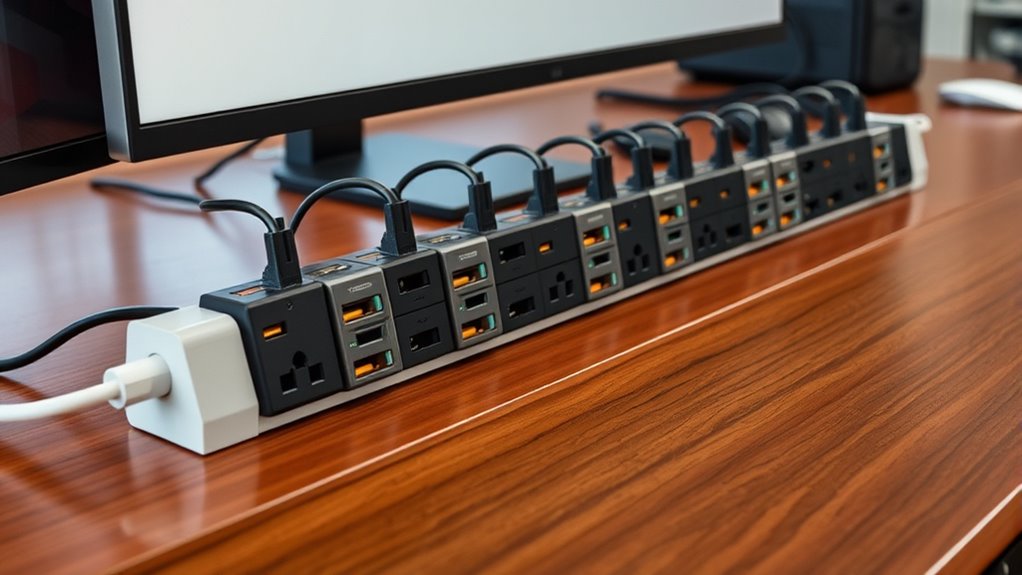 top desk clamp power strips