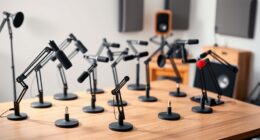 top desk microphone boom arms