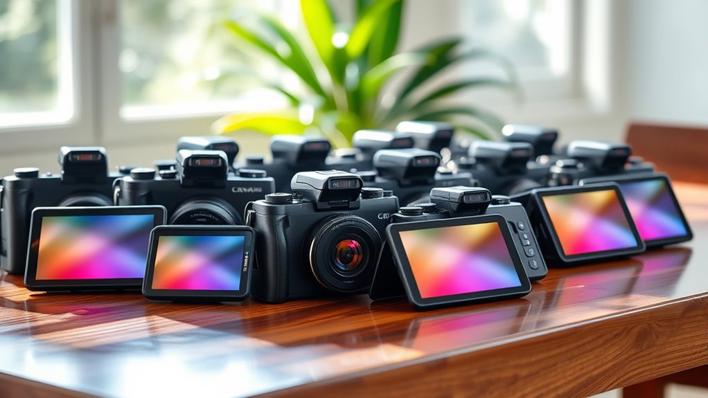 top flip screen vlogging cameras