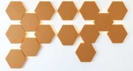 top hexagon cork tiles