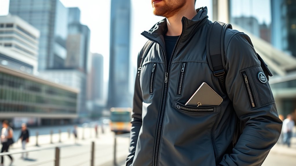 top multi pocket travel jackets