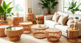 top rattan side tables