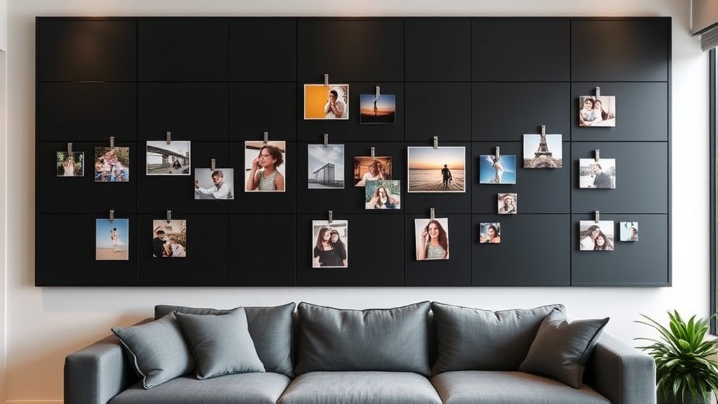 top wall grid photo displays