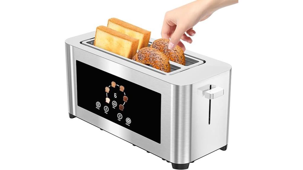 touchscreen wide slot lcd toaster