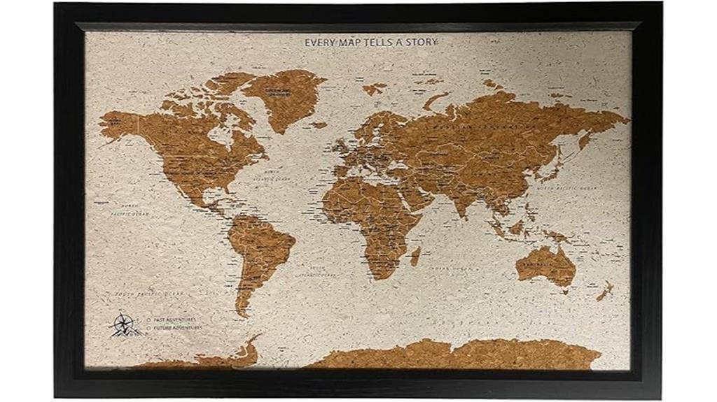 travel map with pins