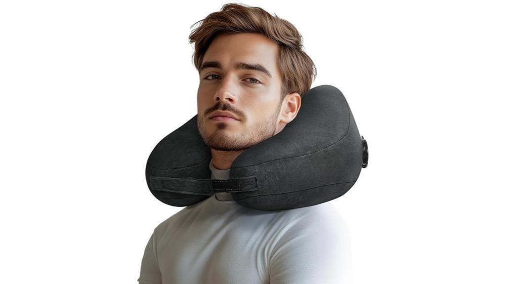 travel neck pillow with velvet